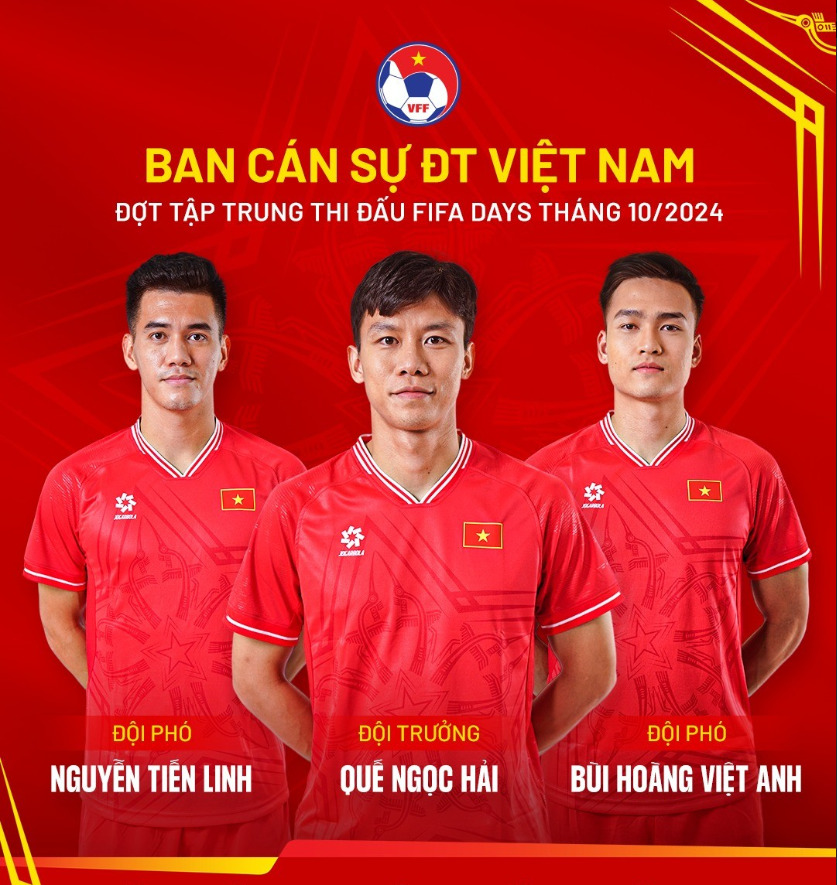 Ban cán sự của ĐT Việt Nam trong tháng 10